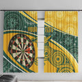 Australia Darts Personalized Indigenous Window Curtain Champion Roos