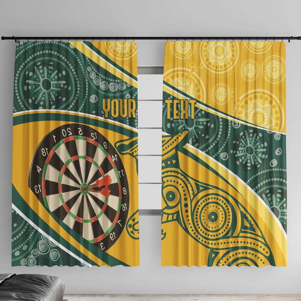 Australia Darts Personalized Indigenous Window Curtain Champion Roos