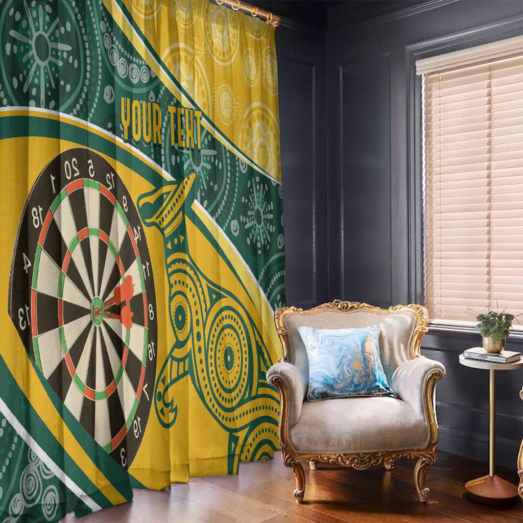 Australia Darts Personalized Indigenous Window Curtain Champion Roos