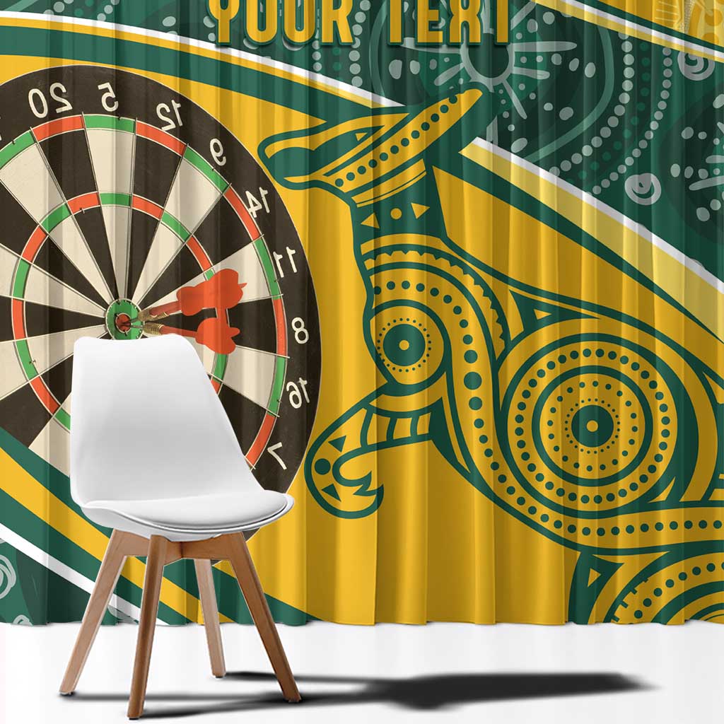 Australia Darts Personalized Indigenous Window Curtain Champion Roos