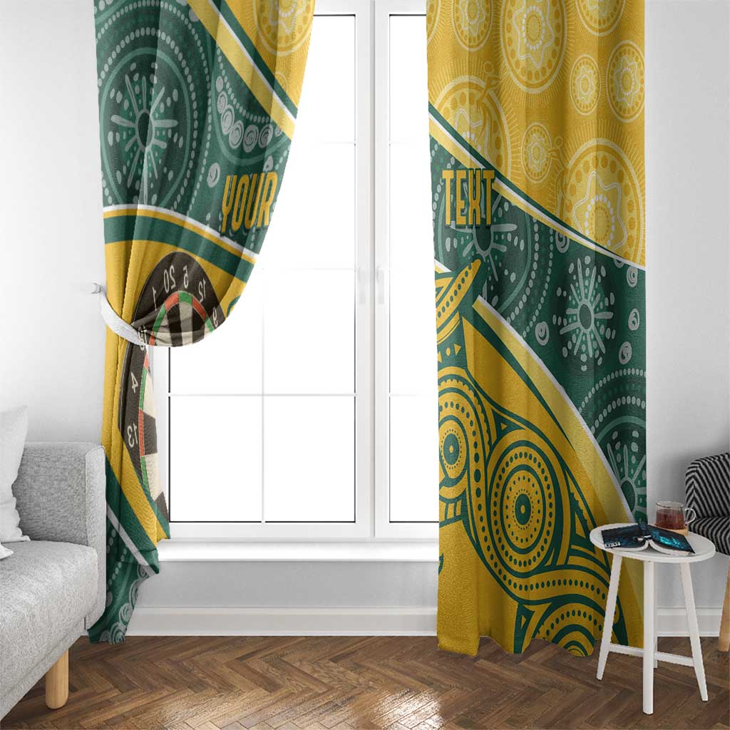 Australia Darts Personalized Indigenous Window Curtain Champion Roos