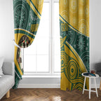Australia Darts Personalized Indigenous Window Curtain Champion Roos