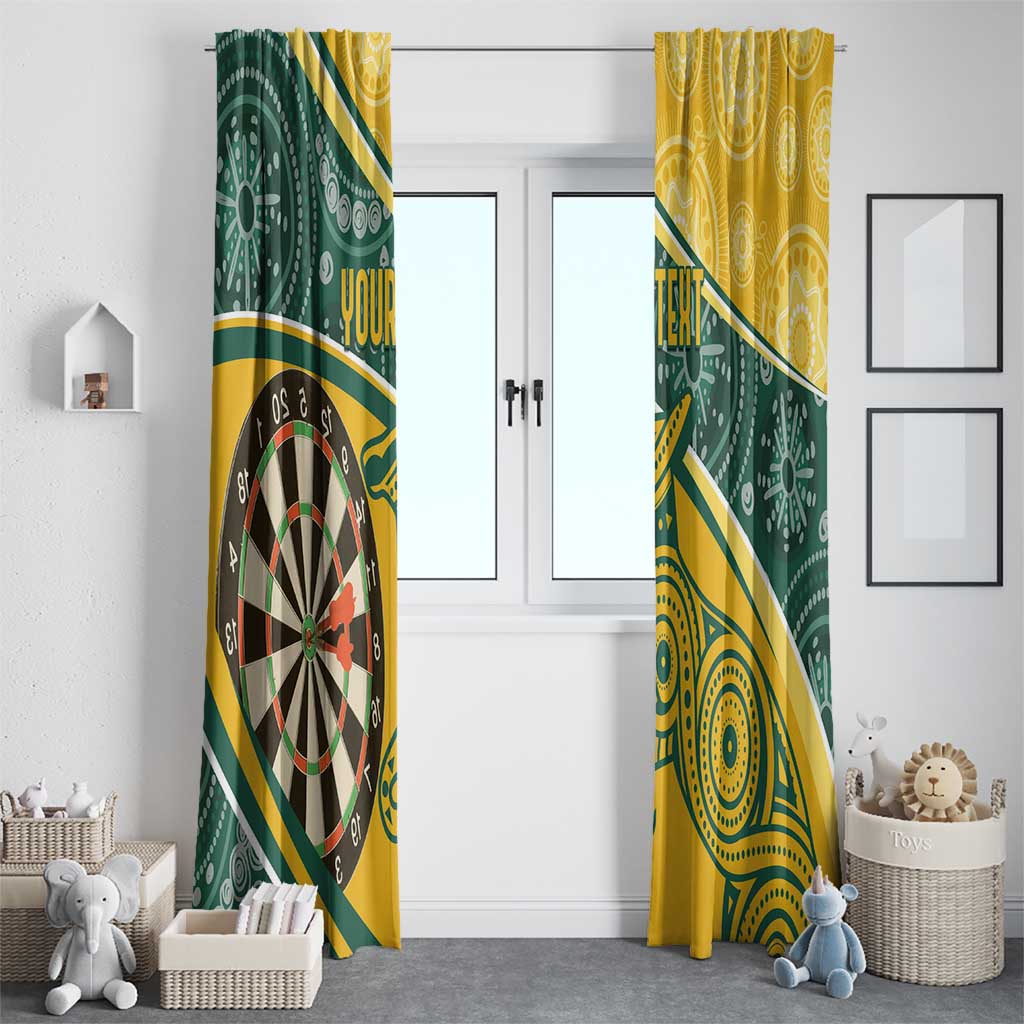 Australia Darts Personalized Indigenous Window Curtain Champion Roos