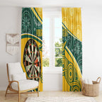 Australia Darts Personalized Indigenous Window Curtain Champion Roos