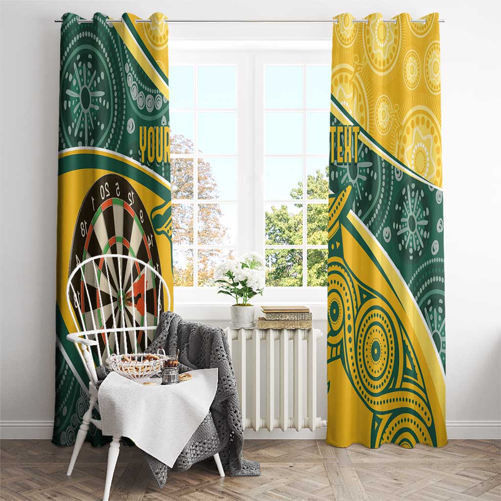 Australia Darts Personalized Indigenous Window Curtain Champion Roos