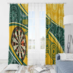 Australia Darts Personalized Indigenous Window Curtain Champion Roos