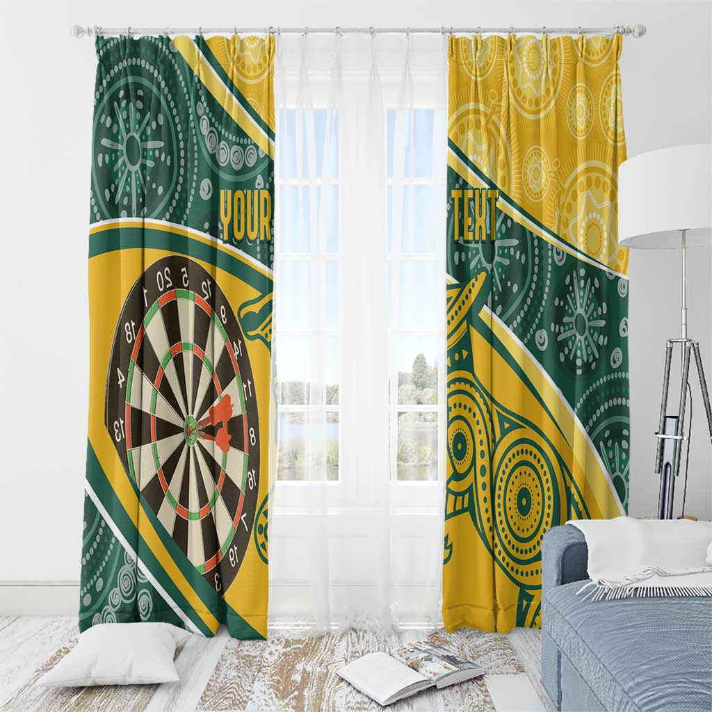 Australia Darts Personalized Indigenous Window Curtain Champion Roos