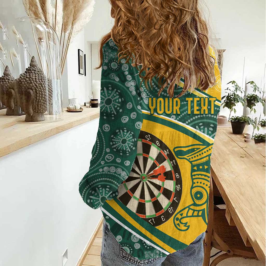 Australia Darts Personalized Indigenous Women Casual Shirt Champion Roos