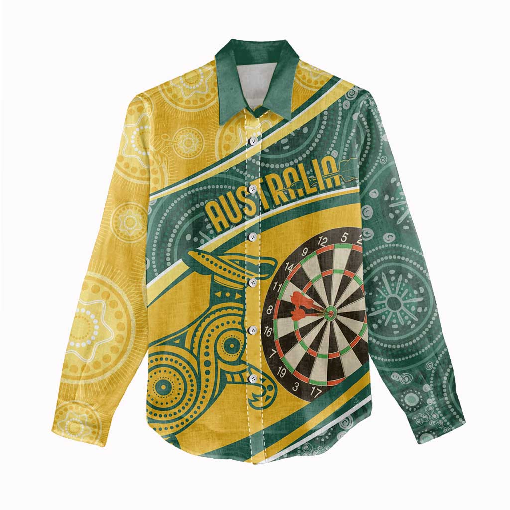 Australia Darts Personalized Indigenous Women Casual Shirt Champion Roos