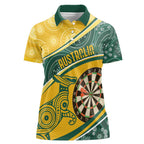 Australia Darts Personalized Indigenous Women Polo Shirt Champion Roos