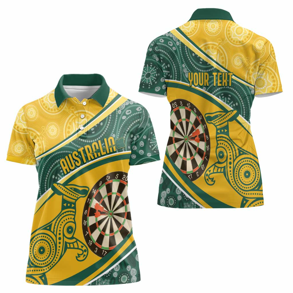 Australia Darts Personalized Indigenous Women Polo Shirt Champion Roos