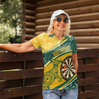 Australia Darts Personalized Indigenous Women Polo Shirt Champion Roos