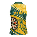 Australia Darts Personalized Indigenous Women Sleeveless Polo Shirt Champion Roos