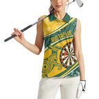Australia Darts Personalized Indigenous Women Sleeveless Polo Shirt Champion Roos