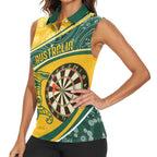Australia Darts Personalized Indigenous Women Sleeveless Polo Shirt Champion Roos