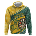 Australia Darts Personalized Indigenous Zip Hoodie Champion Roos