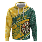 Australia Darts Personalized Indigenous Zip Hoodie Champion Roos