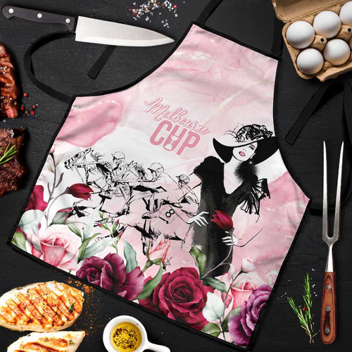 Melbourne Horse Racing Cup Pink Out Derby Apron - Aussie Hoodie