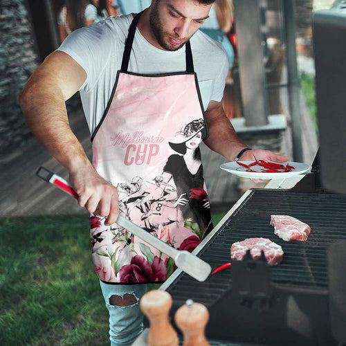 Melbourne Horse Racing Cup Pink Out Derby Apron - Aussie Hoodie