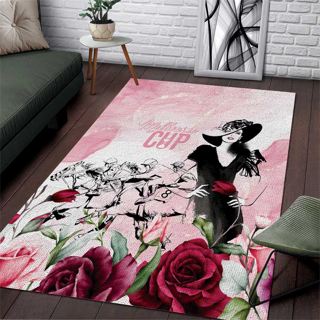 Melbourne Horse Racing Cup Pink Out Derby Area Rug - Aussie Hoodie