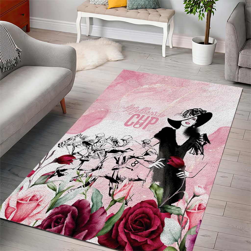 Melbourne Horse Racing Cup Pink Out Derby Area Rug - Aussie Hoodie