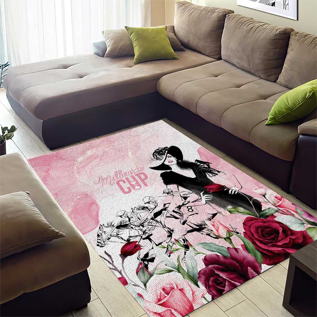 Melbourne Horse Racing Cup Pink Out Derby Area Rug - Aussie Hoodie