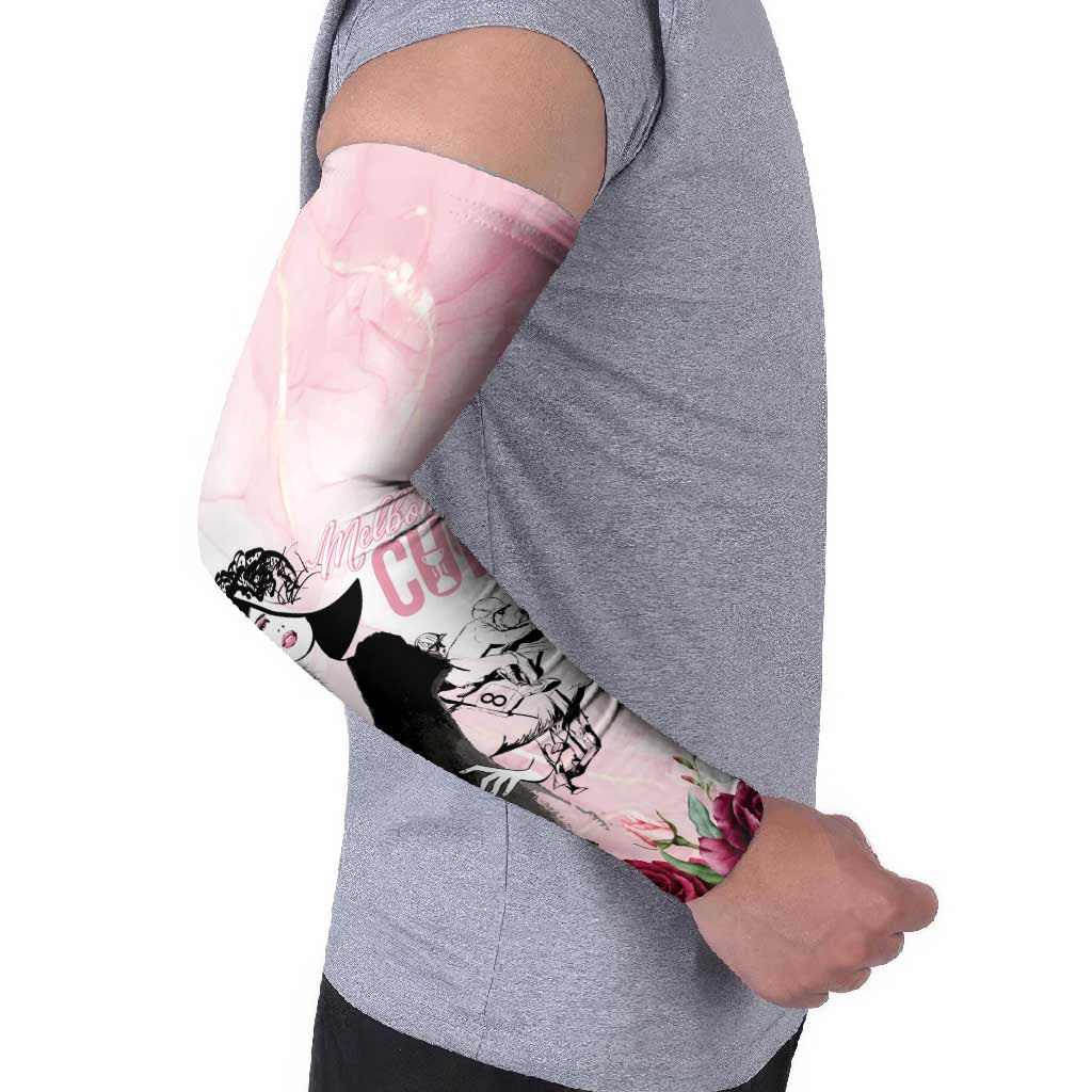 Melbourne Horse Racing Cup Pink Out Derby Arm Sleeves - Aussie Hoodie