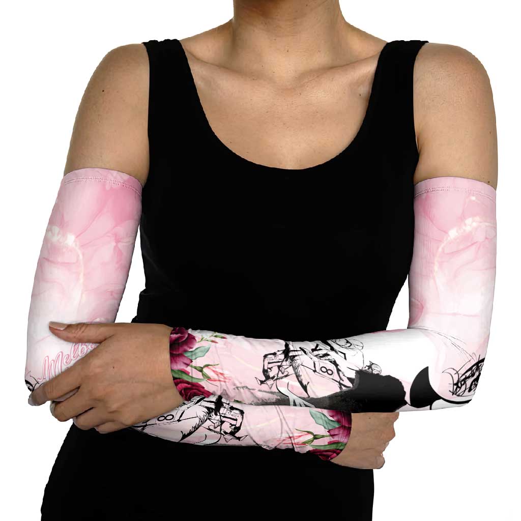 Melbourne Horse Racing Cup Pink Out Derby Arm Sleeves - Aussie Hoodie