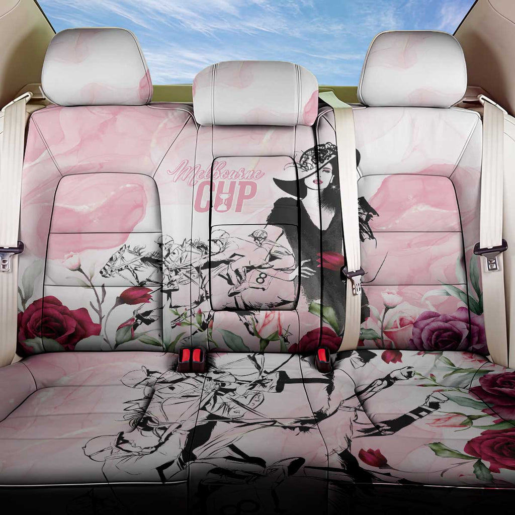 Melbourne Horse Racing Cup Pink Out Derby Back Car Seat Cover - Aussie Hoodie