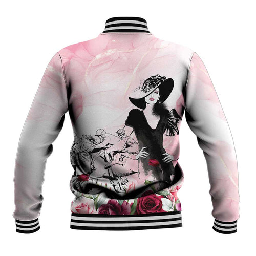 Melbourne Horse Racing Cup Pink Out Derby Baseball Jacket - Aussie Hoodie
