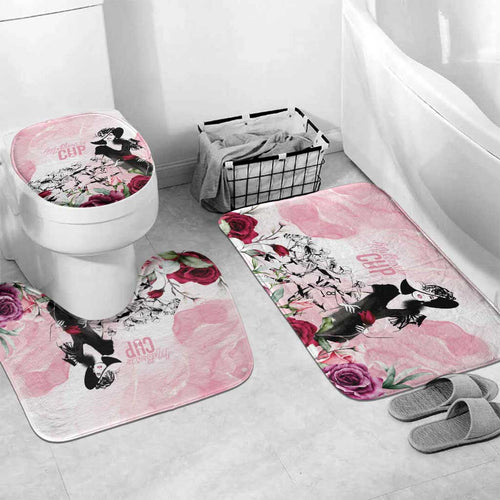 Melbourne Horse Racing Cup Pink Out Derby Bathroom Set - Aussie Hoodie