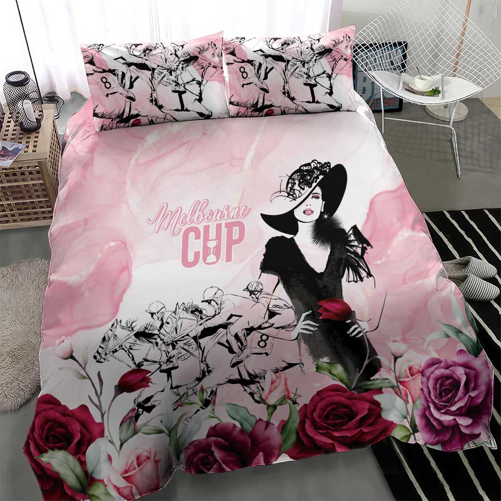 Melbourne Horse Racing Cup Pink Out Derby Bedding Set - Aussie Hoodie