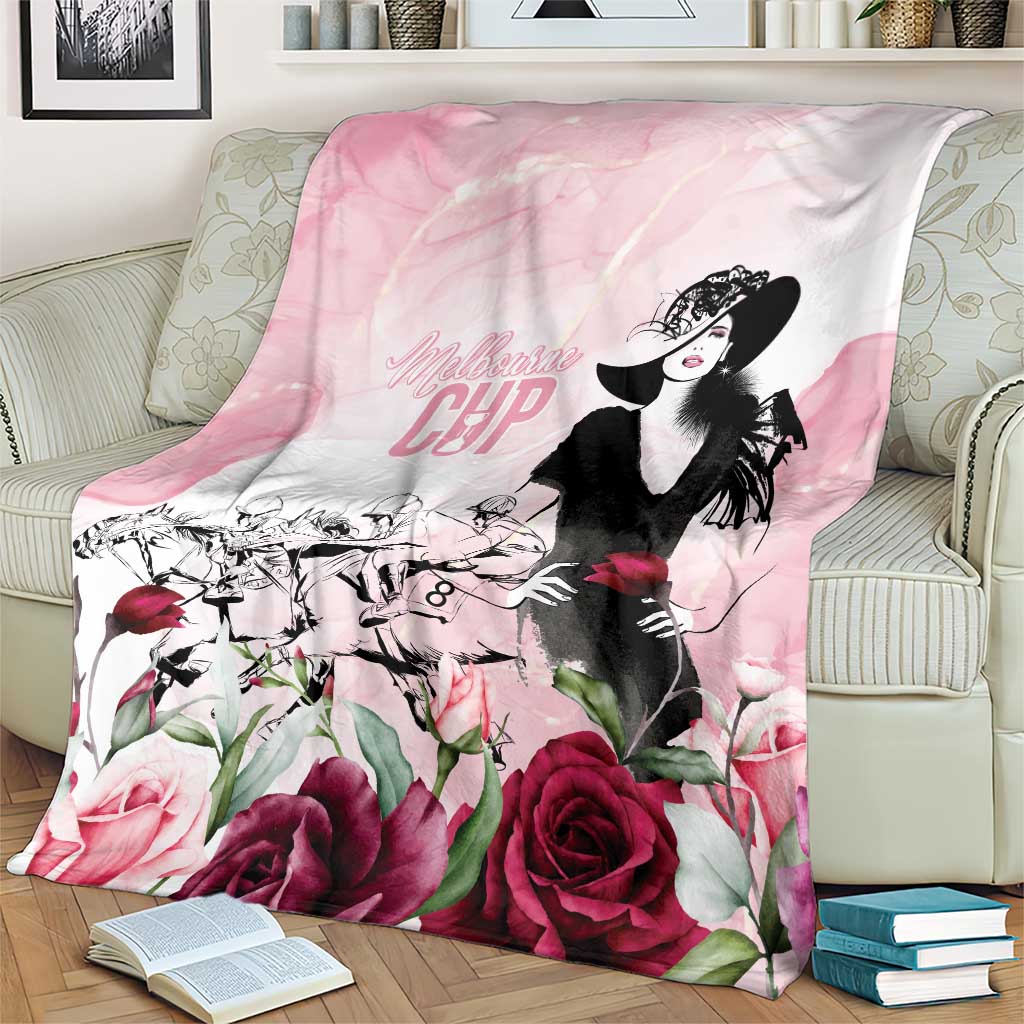 Melbourne Horse Racing Cup Pink Out Derby Blanket - Aussie Hoodie