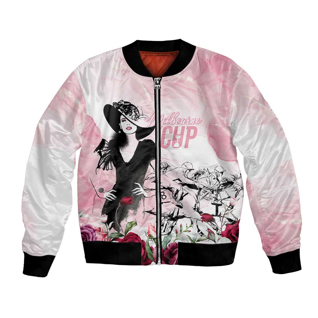 Melbourne Horse Racing Cup Pink Out Derby Bomber Jacket - Aussie Hoodie