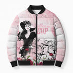 Melbourne Horse Racing Cup Pink Out Derby Bomber Puffer Jacket - Aussie Hoodie