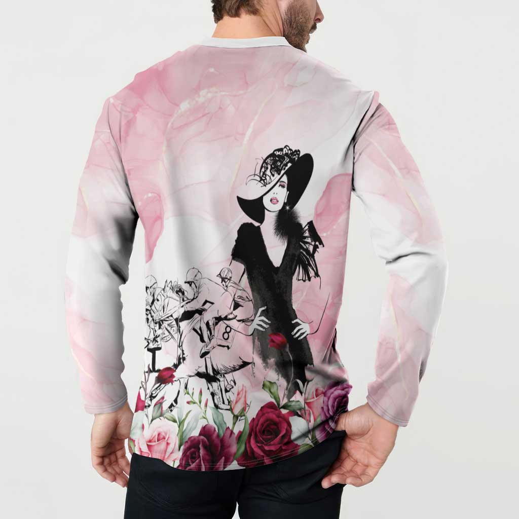 Melbourne Horse Racing Cup Pink Out Derby Button Sweatshirt - Aussie Hoodie