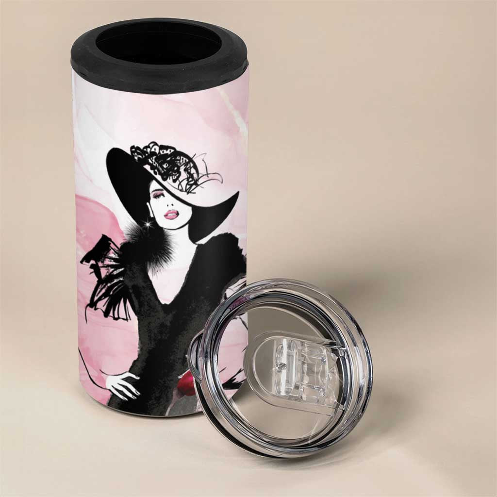 Melbourne Horse Racing Cup Pink Out Derby 4 in 1 Can Cooler Tumbler - Aussie Hoodie