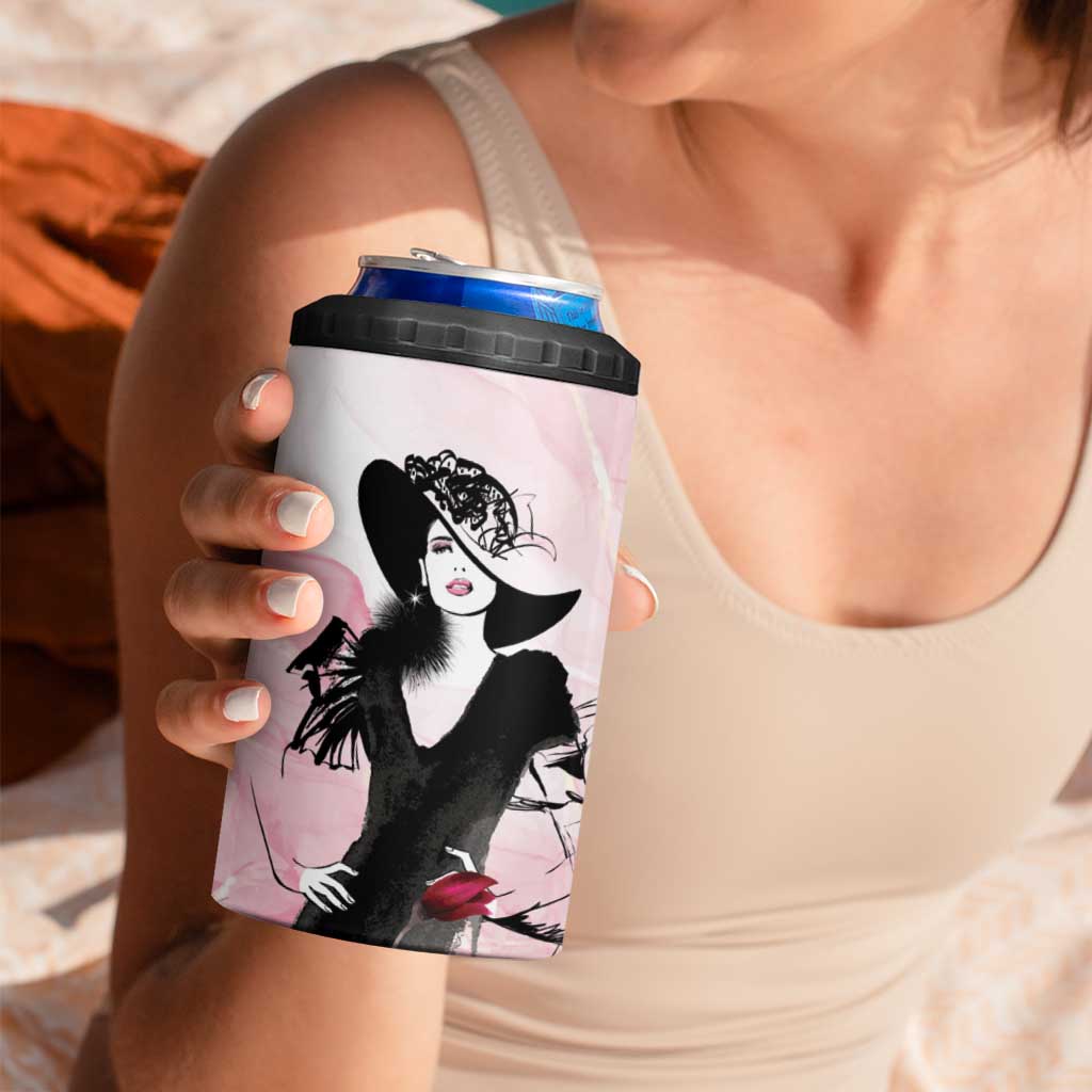Melbourne Horse Racing Cup Pink Out Derby 4 in 1 Can Cooler Tumbler - Aussie Hoodie