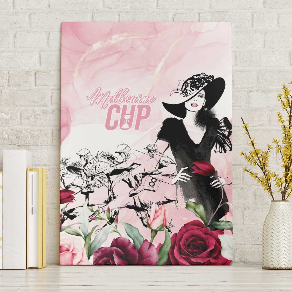 Melbourne Horse Racing Cup Pink Out Derby Canvas Wall Art - Aussie Hoodie