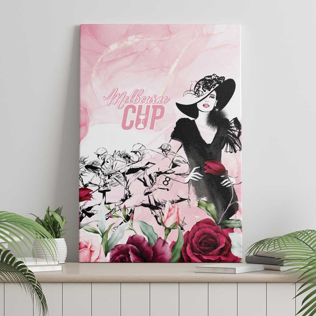 Melbourne Horse Racing Cup Pink Out Derby Canvas Wall Art - Aussie Hoodie