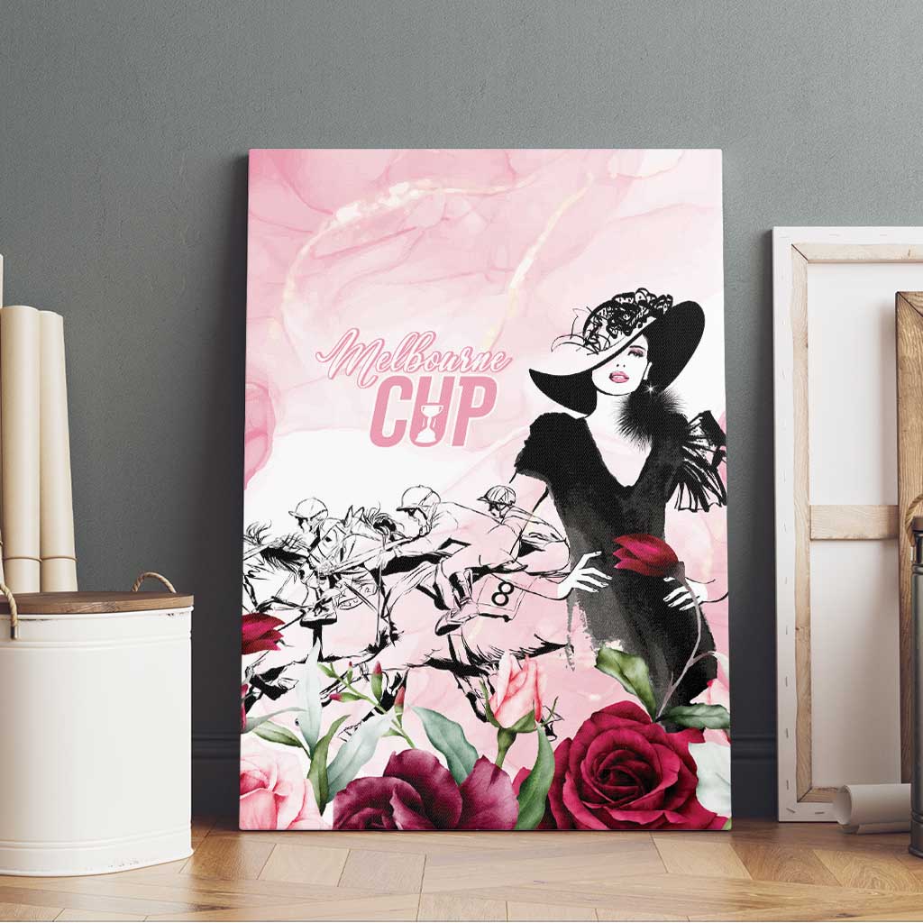 Melbourne Horse Racing Cup Pink Out Derby Canvas Wall Art - Aussie Hoodie