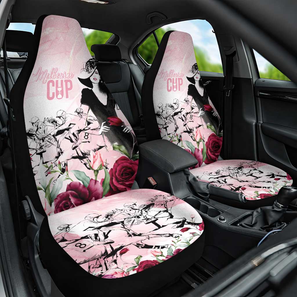 Melbourne Horse Racing Cup Pink Out Derby Car Seat Cover - Aussie Hoodie