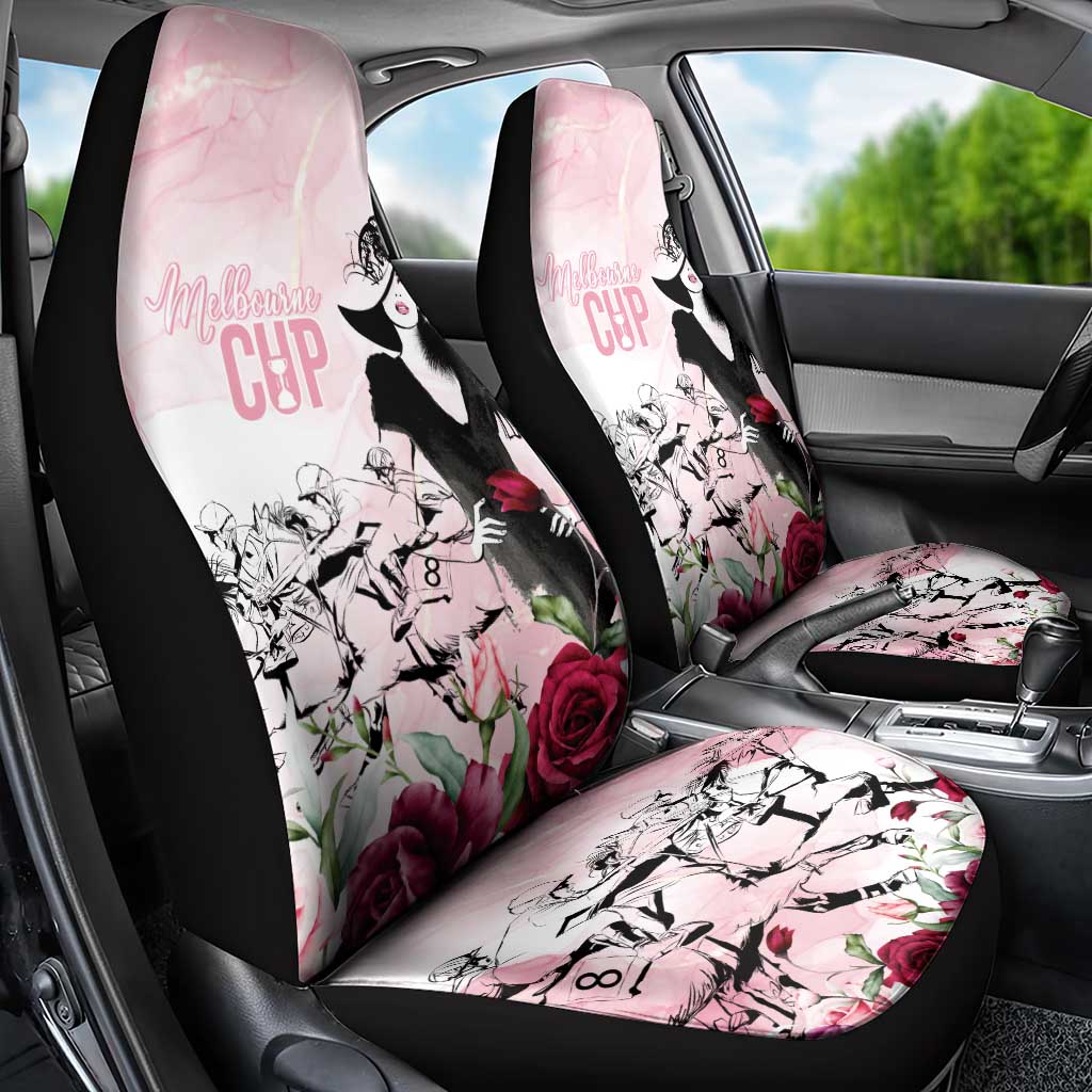 Melbourne Horse Racing Cup Pink Out Derby Car Seat Cover - Aussie Hoodie
