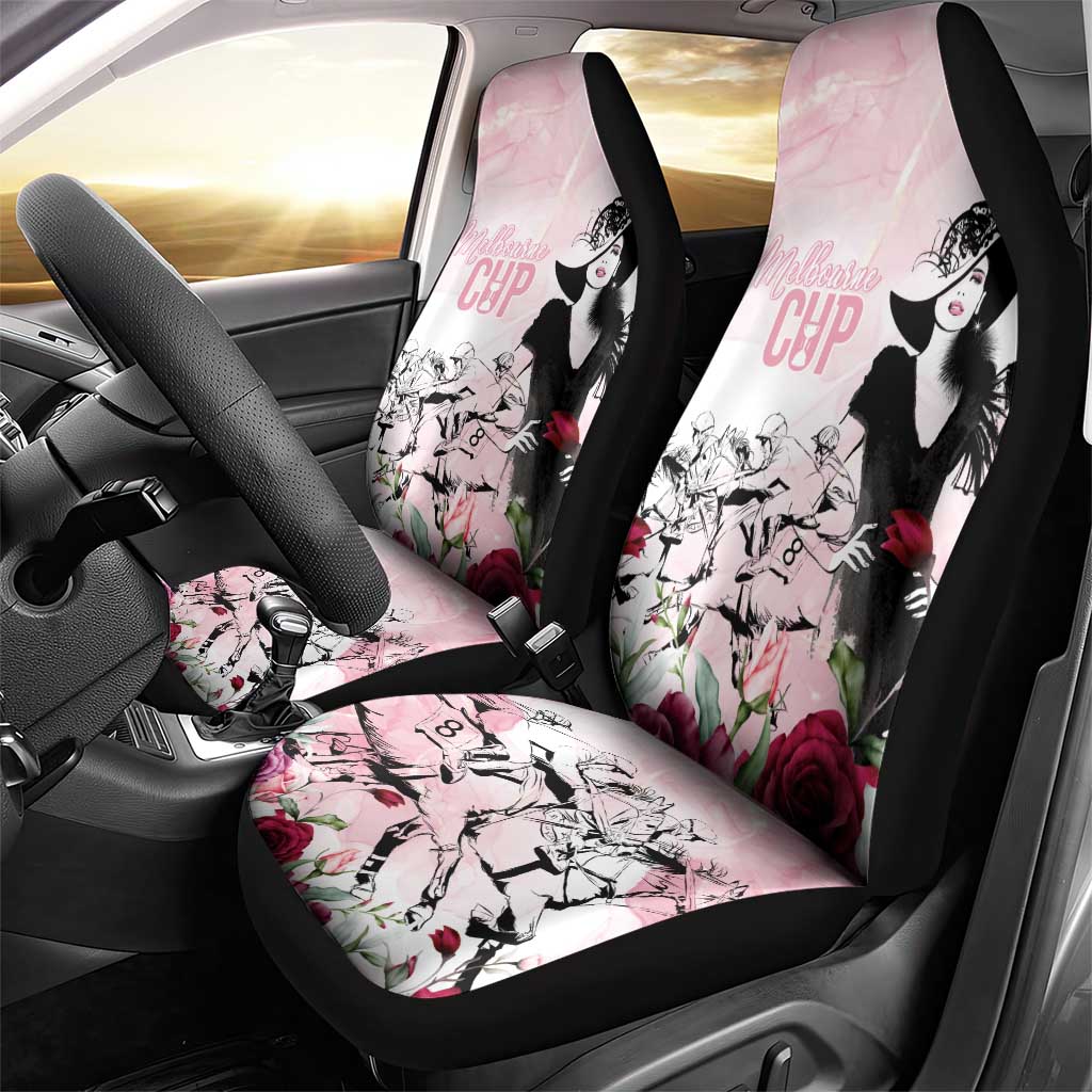 Melbourne Horse Racing Cup Pink Out Derby Car Seat Cover - Aussie Hoodie