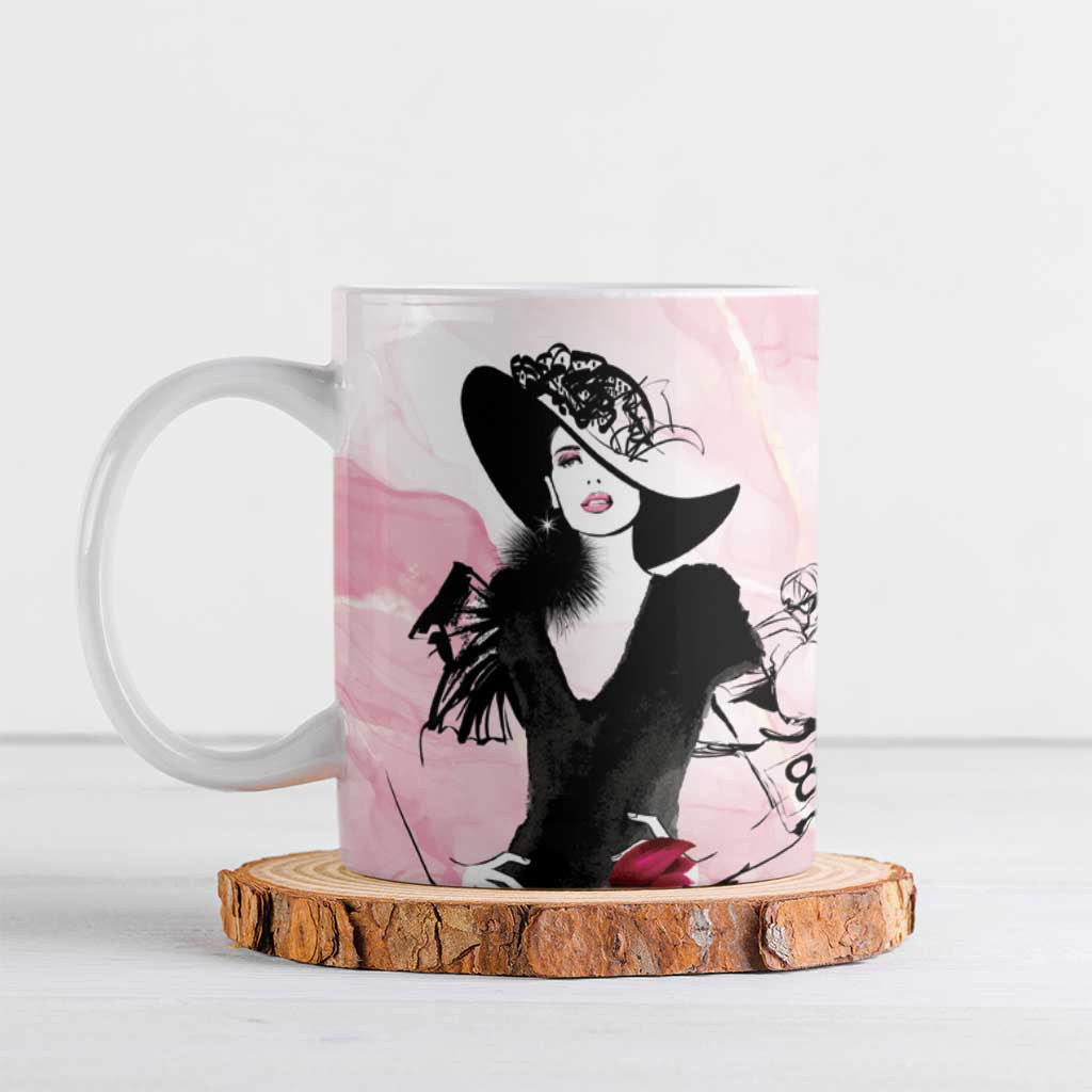 Melbourne Horse Racing Cup Pink Out Derby Ceramic Mug - Aussie Hoodie