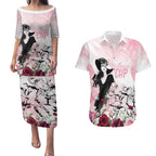Melbourne Horse Racing Cup Pink Out Derby Couples Matching Puletasi and Hawaiian Shirt - Aussie Hoodie