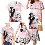 Melbourne Horse Racing Cup Pink Out Derby Family Matching Mermaid Dress and Hawaiian Shirt - Aussie Hoodie