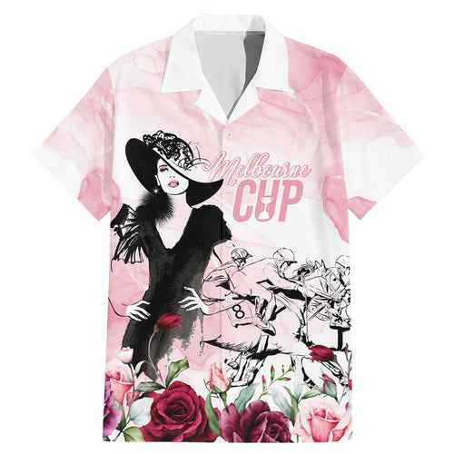 Melbourne Horse Racing Cup Pink Out Derby Family Matching Mermaid Dress and Hawaiian Shirt - Aussie Hoodie