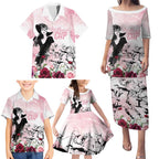 Melbourne Horse Racing Cup Pink Out Derby Family Matching Puletasi and Hawaiian Shirt - Aussie Hoodie