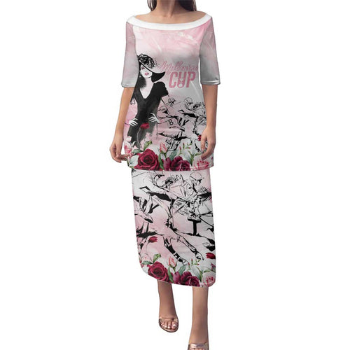 Melbourne Horse Racing Cup Pink Out Derby Family Matching Puletasi and Hawaiian Shirt - Aussie Hoodie